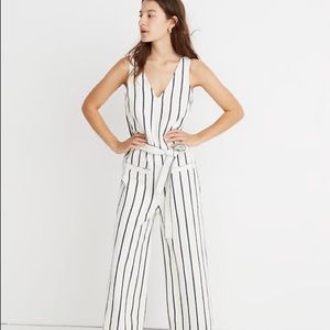 Madewell V Neck Jumpsuit Tie Waist Small